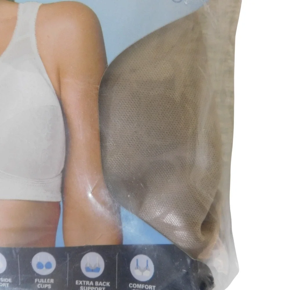 NEW Playtex 18 Hour Ultimate Shoulder Comfort Bra 4693 Wirefree Toffee 54DD Full